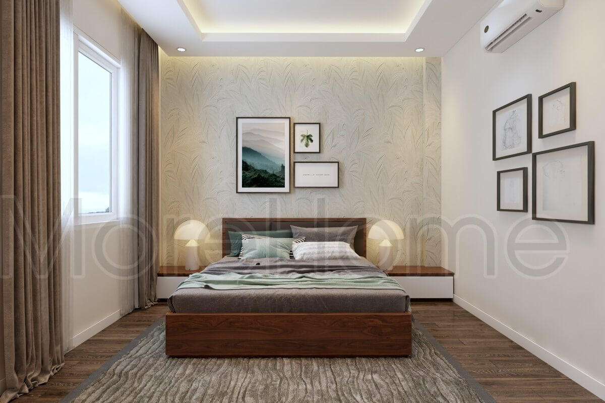 Thiết kế nội thất phòng ngủ nhỏ đơn giản, không quá cầu kỳ nhưng toát lên được sức hút khi bước vào căn phòng Thiết kế phòng ngủ nhà phố