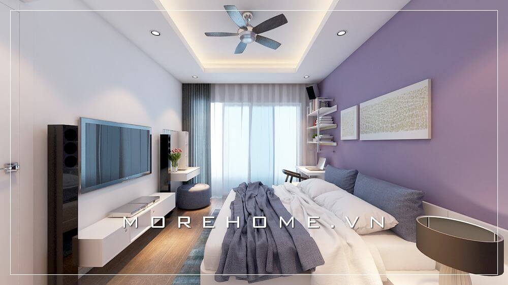 Thiết kế phòng ngủ hiện đại, tiện nghi cho căn hộ chung cư, nhà phố Thiết kế phòng ngủ nhà phố