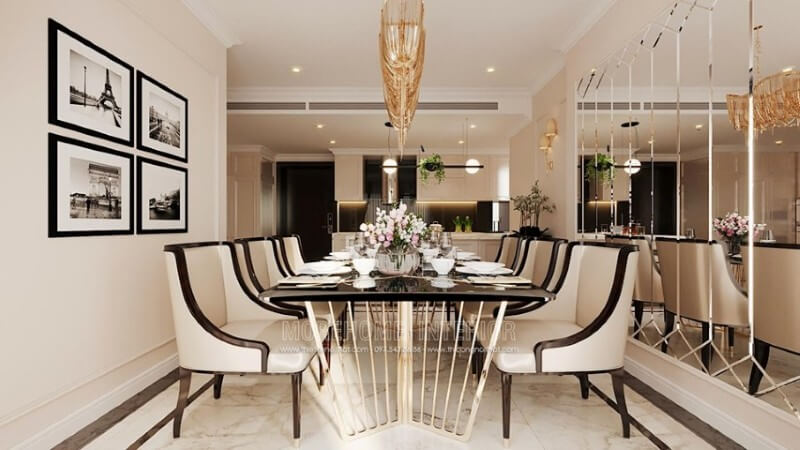 Thiết kế nội thất phòng ăn tiện nghi