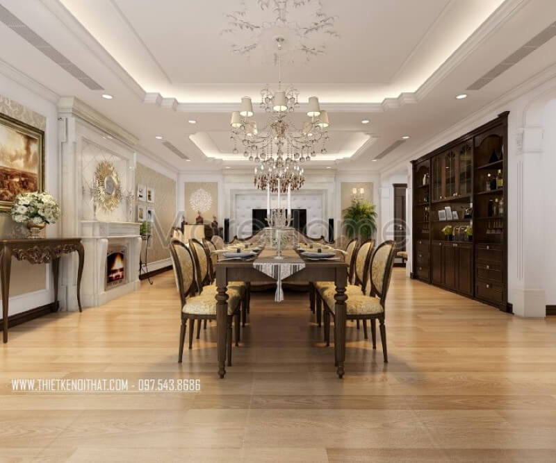 Thiết kế nội thất phòng ăn tiện nghi
