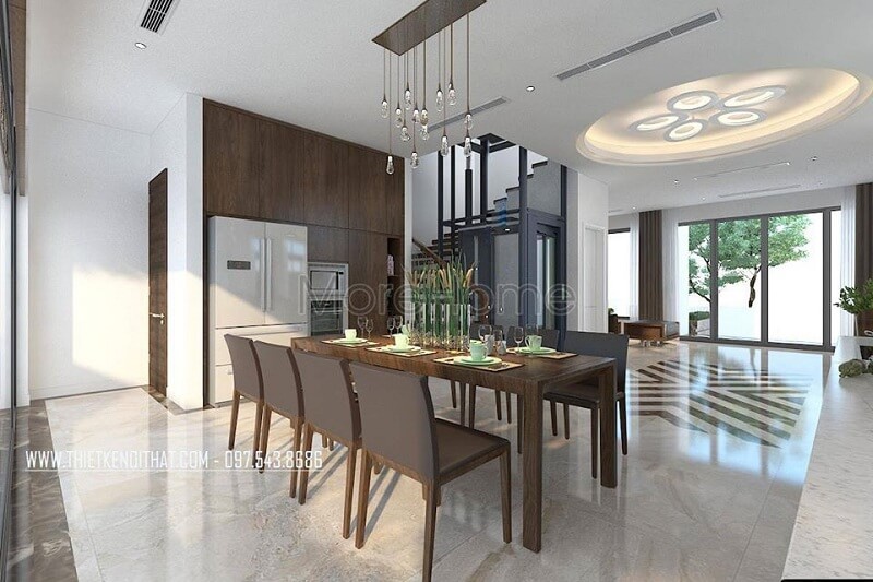 Thiết kế nội thất phòng ăn tiện nghi