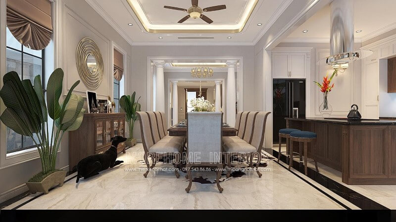 Thiết kế nội thất phòng ăn tiện nghi