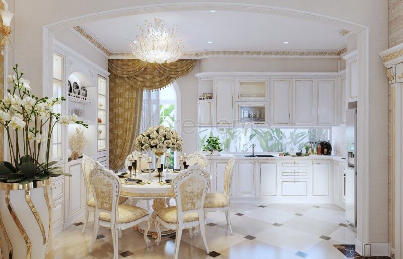 Thiết kế nội thất phòng ăn tiện nghi