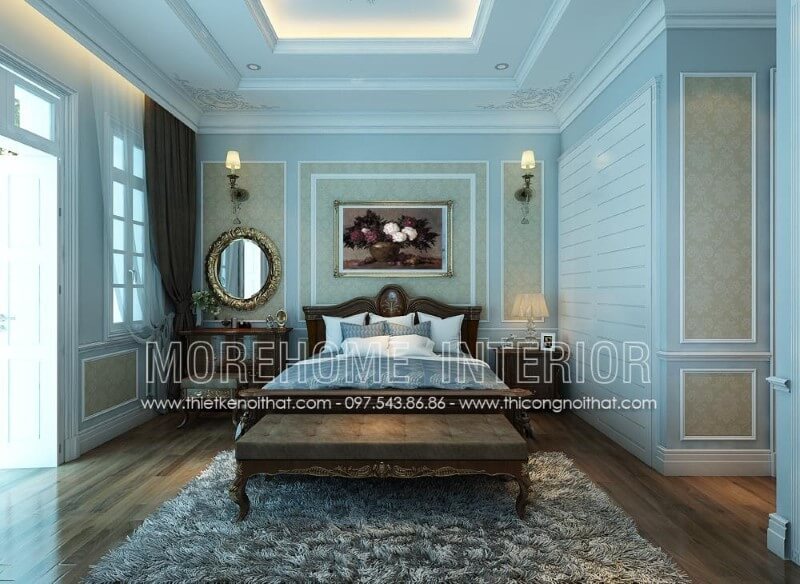 Với 100% gỗ óc chó nhập khẩu, Morehome mang đến cho bạn sản phẩm giường ngủ tân cổ điển bằng gỗ óc chó đẹp đẳng cấp