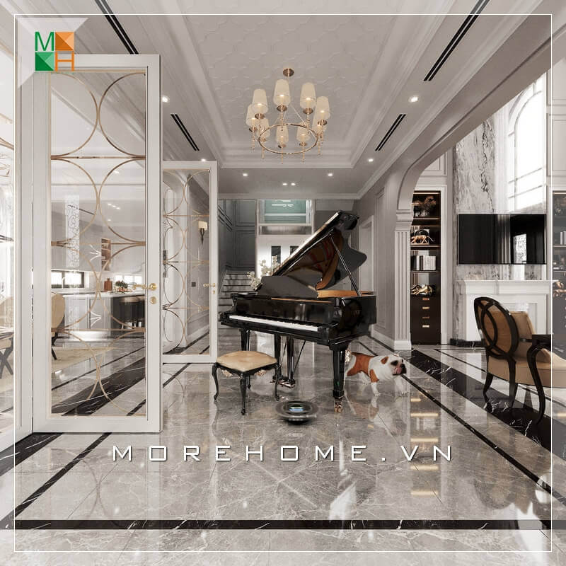 Thiết kế bày trí không gian đặt đàn piano sang trọng mang phong cách châu âu cho biệt thự, nhà phố, chung cư cao cấp. Thiết kế nội thất biệt thự cao cấp
