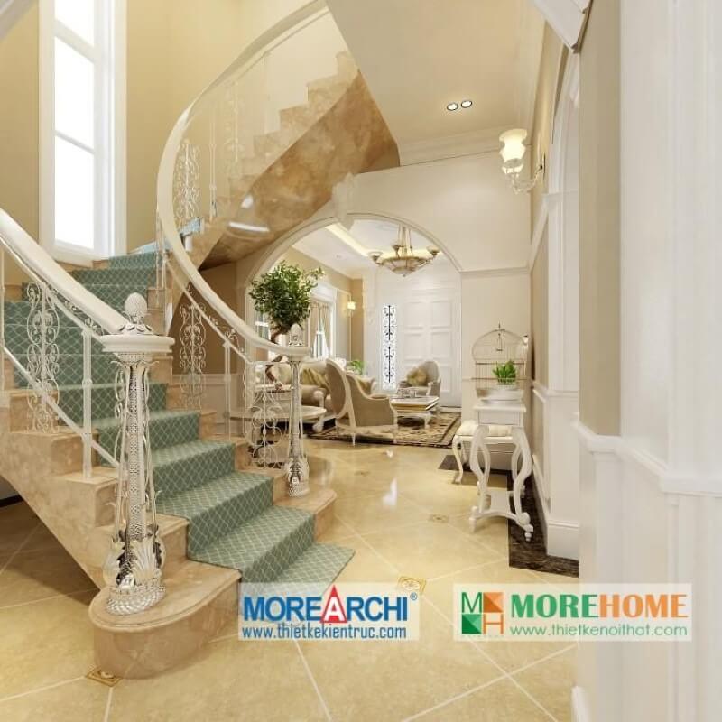 Thiết kế nội thất biệt thự cao cấp phong cách tân cổ điển tại Mỹ Đình Thiết kế nội thất biệt thự cao cấp