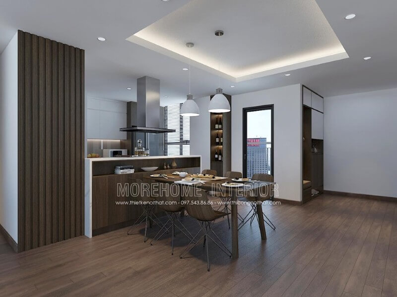 Bàn ăn gỗ công nghiệp thiết kế đơn giản nhưng đẹp mắt Bàn ăn gỗ công nghiệp