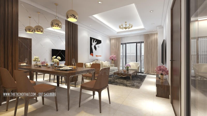 Bàn ăn gỗ công nghiệp thiết kế đơn giản mang đến không gian ăn uống hiện đại Bàn ăn gỗ công nghiệp