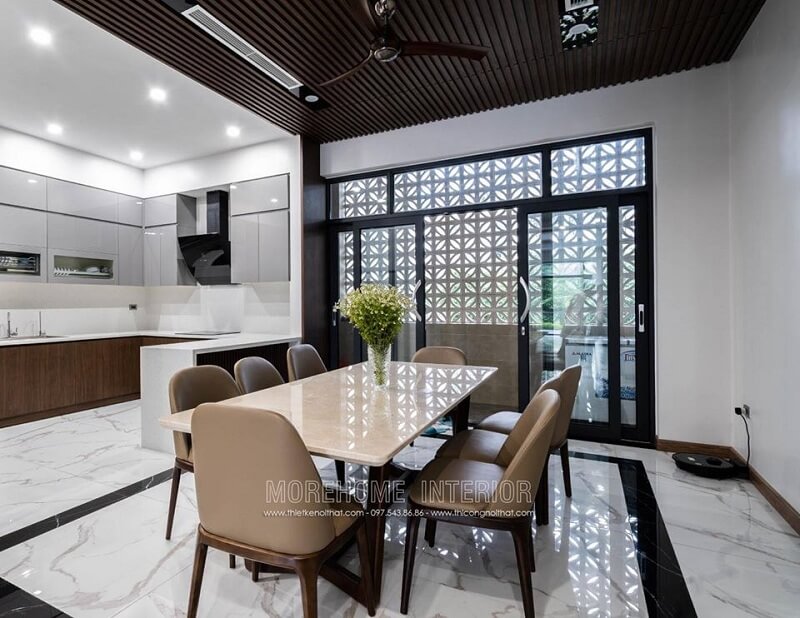 Bộ bàn ghế ăn đẹp phù hợp với nhiều không gian phòng ăn biệt thự, chung cư, nhà phố, nhà lô,.. Bàn ăn biệt thự đẹp, cao cấp