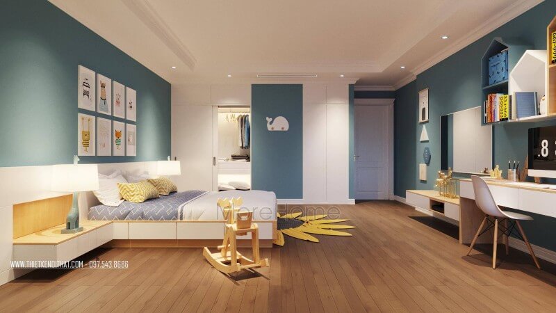 KTS Morehome tỷ mỷ trong khâu thiết kế nội thất phòng ngủ cho bé vừa sinh động vừa sáng tạo