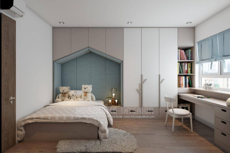 Thiết kế nội thất phòng ngủ cho bé với đồ nội thất thông minh