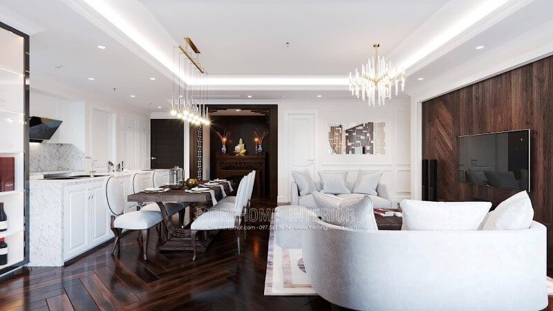 Thiết kế nội thất căn hộ sang trọng đầy ấn tượng